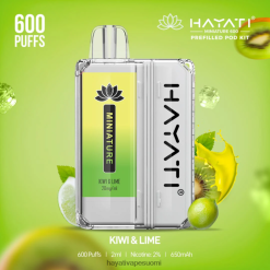 Hayati Flavour List - Hayati Miniature 600 pussisarjaa 468Z4J38 kiivi & lime
