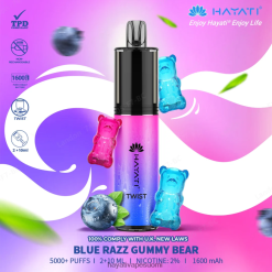 Hayati Vape Flavours - Hayati Twist kertakäyttöinen 468Z4J64 sininen razz-kumikarhu