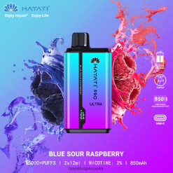 Hayati Vape Near Me - Hayati Pro Ultra kertakäyttöinen 15 000 suihketta 468Z4J195 sinihapan vadelma