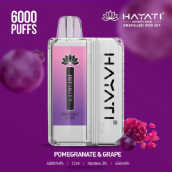 Hayati Vape Review - Hayati Infinity 6000 pod-sarjaa 468Z4J156 granaattiomena & rypäle