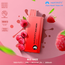 Hayati Vape Shop - Hayati Duo Mesh kertakäyttöinen 468Z4J179 punainen razz