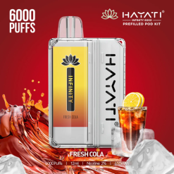 Hayati Vape Shop - Hayati Infinity 6000 pod-sarjaa 468Z4J149 tuoretta colaa
