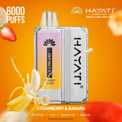 Hayati Vape Shop - Hayati Infinity 6000 pod-sarjaa 468Z4J159 mansikka & banaani