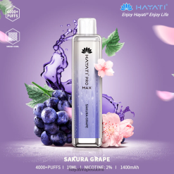 Hayati Vape Shop - Hayati Pro Max kertakäyttöinen 468Z4J119 sakura rypäle