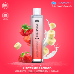 Hayati Vape Shop - Hayati Pro Max kertakäyttöinen 468Z4J139 mansikka banaani