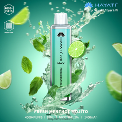 Hayati Vape Suomi - Hayati Pro Max kertakäyttöinen 468Z4J133 tuore mentoli-mojito
