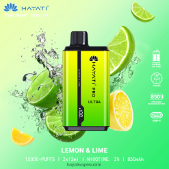 Hayati Vape Suomi - Hayati Pro Ultra kertakäyttöinen 15 000 suihketta 468Z4J203 Sitruuna lime
